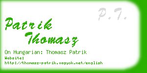 patrik thomasz business card